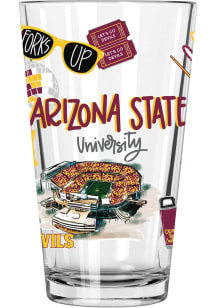 Arizona State Sun Devils 16oz Pint Glass - Maroon