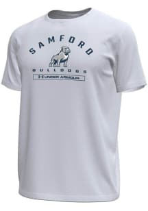 Under Armour Samford University Bulldogs White Name Tech Stretch Short Sleeve T Shirt