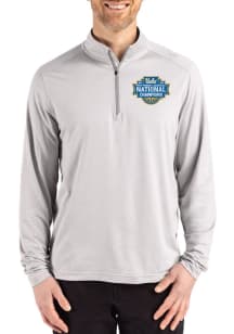 Cutter and Buck UCLA Bruins Mens Anthracite 2026 WBB Champions Coastline Long Sleeve Qtr Zip Pullo..