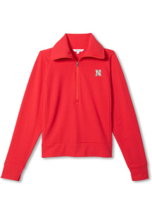 Johnnie O Nebraska Cornhuskers Womens Red Eliza Qtr Zip Elevated