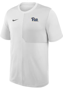 Nike Pitt Panthers White Dri-Fit Coach Short Sleeve T Shirt