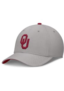 Nike Oklahoma Sooners Mens Grey Campus Swooshflex Flex Hat