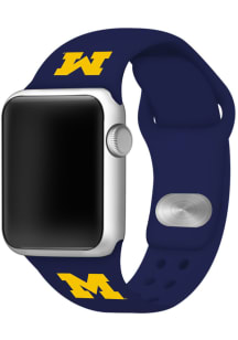 Michigan Wolverines Blue Silicone Sport Apple Watch Band