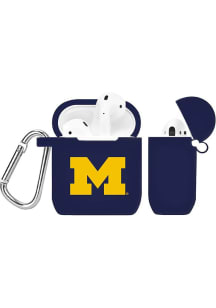Michigan Wolverines Silicone AirPod Keychain - Blue