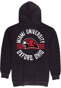 Summit Sportswear Miami RedHawks Mens Charcoal Arch Mascot Long Sleeve Full Zip Jacket