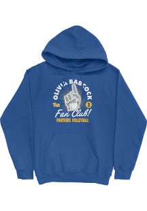 Olivia Babcock Pitt Panthers Mens Blue Fan Club Hoodie Player Hood