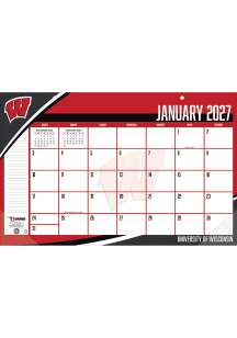 Wisconsin Badgers 2027 17x11 Desk Pad Calendar