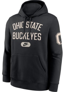 Nike Ohio State Buckeyes Mens Black Club Fleece Long Sleeve Hoodie