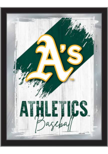 Oakland Athletics Paint Brush Hanging Back Bar Mirror
