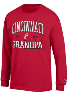 Champion Cincinnati Bearcats Red Est. Date Grandpa Jersey Long Sleeve T Shirt
