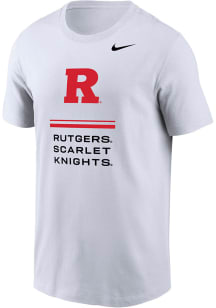 Nike Rutgers Scarlet Knights White Dri-Fit Core Short Sleeve T Shirt