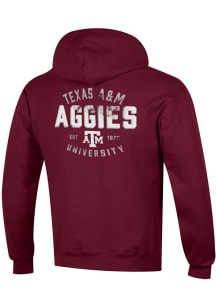 Champion Texas A&M Aggies Mens Maroon Vault Logo Long Sleeve Hoodie