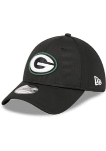 New Era Green Bay Packers Mens Black DL Team Pop 39THIRTY Flex Hat