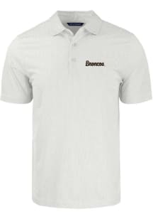 Cutter and Buck Western Michigan Broncos Mens Grey Vault Short Sleeve Polo