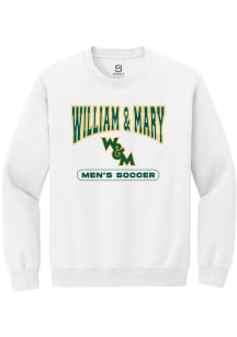 Summit Sportswear William & Mary Tribe Mens White Mens Soccer Long Sleeve Crew Sweatshirt