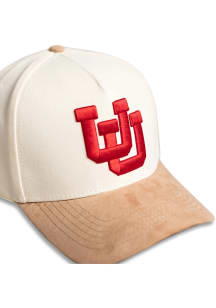Woodn Grail Utah Utes Two Tone 5 Panel Adjustable Hat - Cream