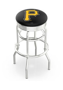 Pittsburgh Pirates Double-Ring Swivel Chrome Pub Stool - Silver