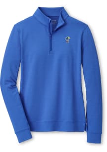 Peter Millar Kansas Jayhawks Womens Royal Blue Perth Qtr Zip Elevated