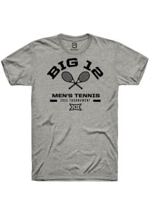 Summit Sportswear Big 12 Grey 2026 Men's Tennis Championship Short Sleeve T Shirt