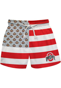 Vive La Fete Ohio State Buckeyes Toddler Scarlet Red Flag Swimwear Swim Trunks