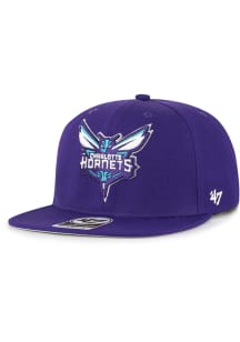 47 Charlotte Hornets Purple Captain Mens Snapback Hat