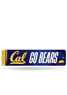 Cal Golden Bears Go Bears 4x15 Metal Street Sign - Silver