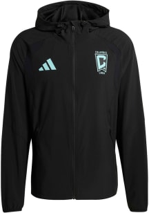 Adidas Columbus Crew Mens Black Travel Wind Breaker Hood