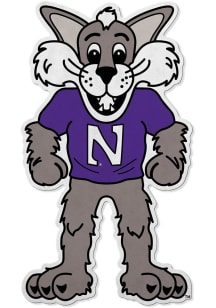 Northwestern Wildcats Willie the Wildcat Sport Shape Pennant - Grey