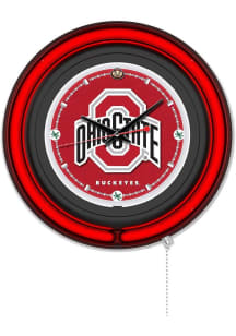 Ohio State Buckeyes Double Neon Wall Clock