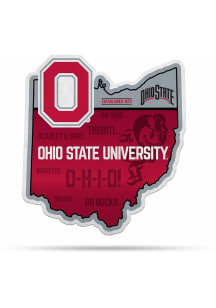 Ohio State Buckeyes State Shape Sport Shape Pennant - Red