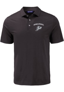 Cutter and Buck Iowa State Cyclones Mens Black Coastline Short Sleeve Polo