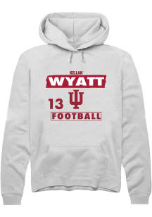 Kellan Wyatt Indiana Hoosiers Mens White Football NIL Striped Player Hood