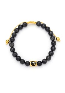 Colorado Buffaloes Stainless Steel Beaded Mens Bracelet