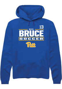 Maya Bruce Pitt Panthers Mens Blue NIL Stacked Box Player Hood