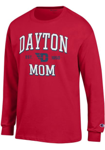 Champion Dayton Flyers Red EST Date Mom Jersey Long Sleeve T Shirt