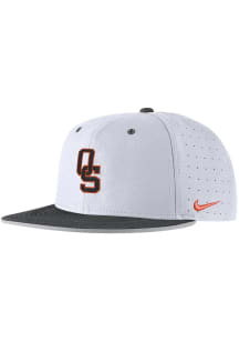 Nike Oklahoma State Cowboys Mens White Aero True On-Field Baseball Fitted Hat