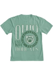 Blue 84 Ohio Bobcats Green Overdyed First Dibs Short Sleeve T Shirt