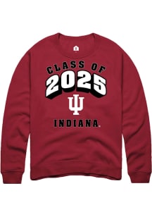 Rally Indiana Hoosiers Mens Crimson Class of 2025 Long Sleeve Crew Sweatshirt