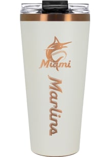 Miami Marlins 32oz Big Slim Stainless Steel Tumbler - White