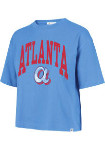 47 Atlanta Braves Womens Light Blue City Connect Reed City Short Sleeve T-Shirt