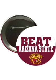 Iowa State Cyclones BEAT Arizona State 3" Button - Cardinal