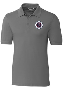 Cutter and Buck New England Revolution Mens Graphite Advantage Short Sleeve Polo