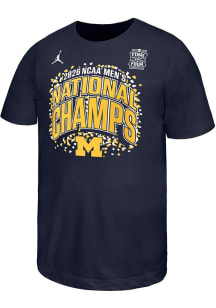 Nike Michigan Wolverines Youth Navy Blue 2026 Men's Basketball National Champions Confetti Short S..