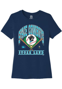 Summit Sportswear Sugar Land Space Cowboys Womens Navy Blue Homefield Short Sleeve T-Shirt