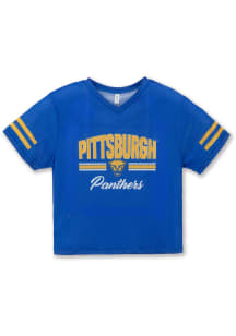 Pitt Panthers Girls Blue Mesh Football Jersey
