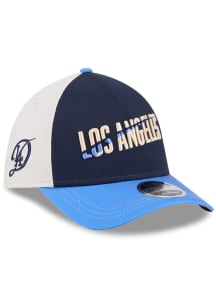 New Era Los Angeles Dodgers Mens Navy Blue Side Patch City Connect 39THIRTY M-Crown A-Frame Flex H..