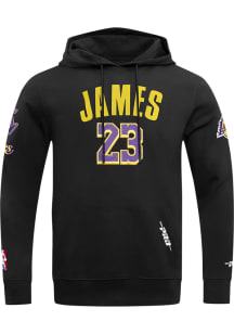 LeBron James Los Angeles Lakers Mens Black Classic Player Retro Player Hood