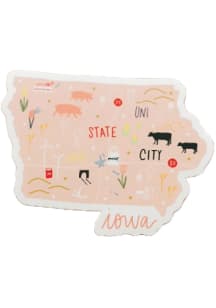 Iowa State Stickers - Pink