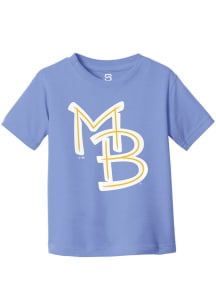 Summit Sportswear Myrtle Beach Pelicans Toddler Light Blue Primary Logo Short Sleeve T-Shirt
