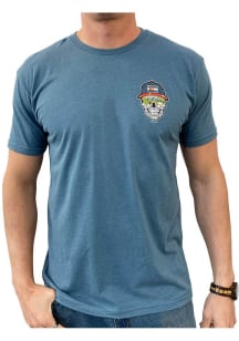 Colorado Blue Skull Short Sleeve Fashion T Shirt